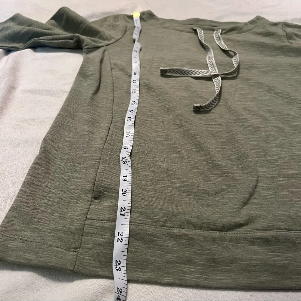 - J. Jill cotton blend pullover sweatshirt kangaroo pockets. - Picture 14 of 14